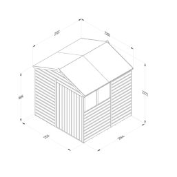 Forest Beckwood 7' x 7' (Nominal) Apex Shiplap Timber Shed with Assembly
