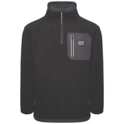 JCB Trade 1/4 Zip Tech Fleece Black X Large 46-48" Chest