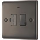 British General Nexus Metal 13A Switched Fused Spur with LED Black Nickel