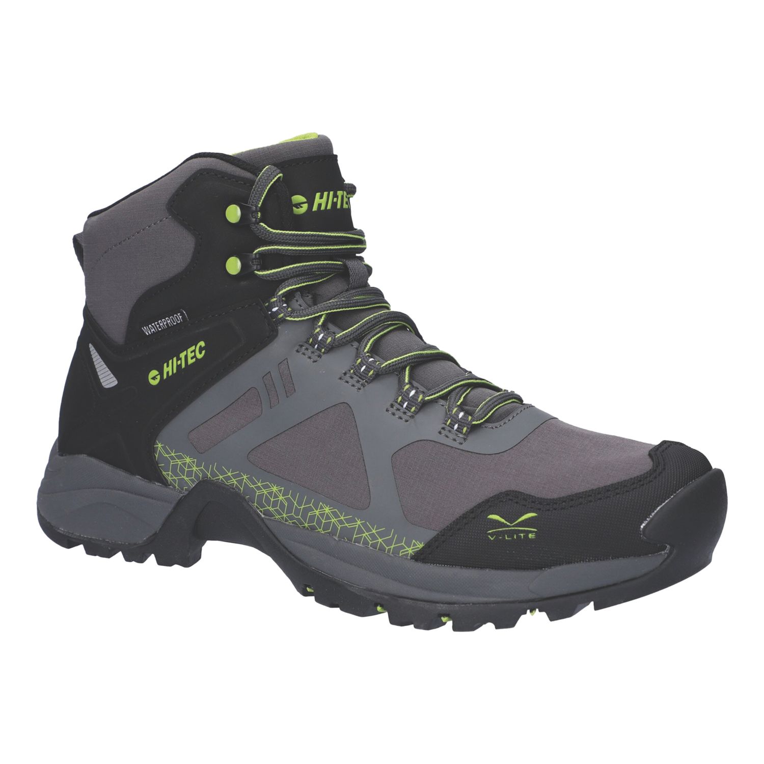 Hi-Tec V-Lite Psych Size 11 Grey Waterproof Non Safety Work Boots (937XL)