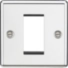 Knightsbridge Raised Rounded 1-Module Modular Faceplate Polished Chrome