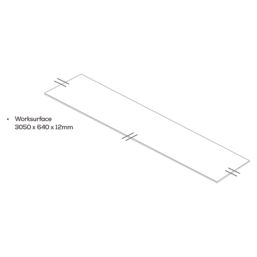 Mariz  Dark Concrete Composite Kitchen Worktop 640mm x 3050mm x 12mm