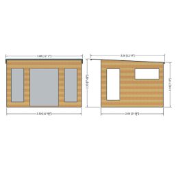 Shire Miami 12' x 10' (Nominal) Pent Tongue & Groove Timber Summerhouse