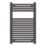 Flomasta 800mm x 500mm 1238BTU Black Curved  Towel Radiator