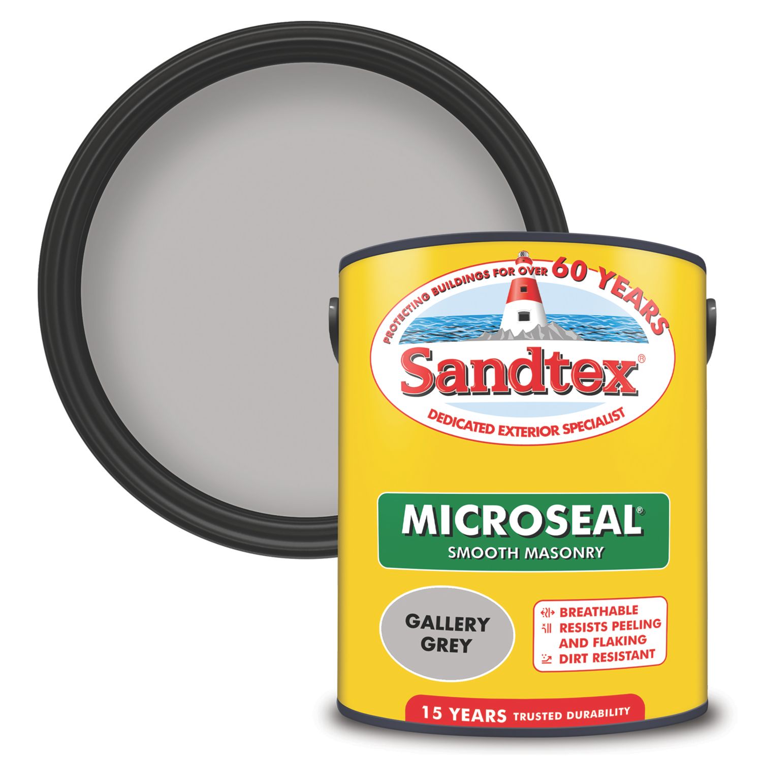 Sandtex 5Ltr Ultra Smooth Gallery Grey Masonry Paint (938AK)
