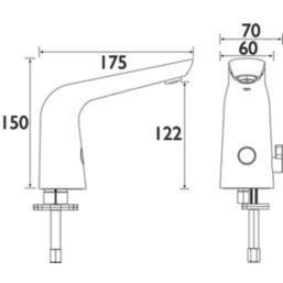 Bristan  Chrome-Plated  150mm Sensor Mono Basin Pillar Tap