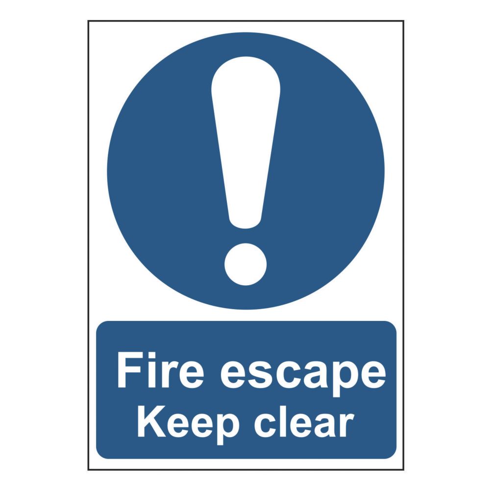 Fire Escape Safety Signs | Safety | Screwfix.com