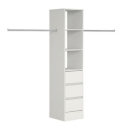 Spacepro  Interior Storage Tower Unit White 450mm x 2100mm