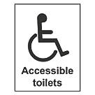"Accessible Toilets" Sign 200mm x 150mm