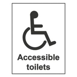 Essentials "Accessible Toilets" Sign 200mm x 150mm