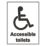 Essentials "Accessible Toilets" Sign 200mm x 150mm