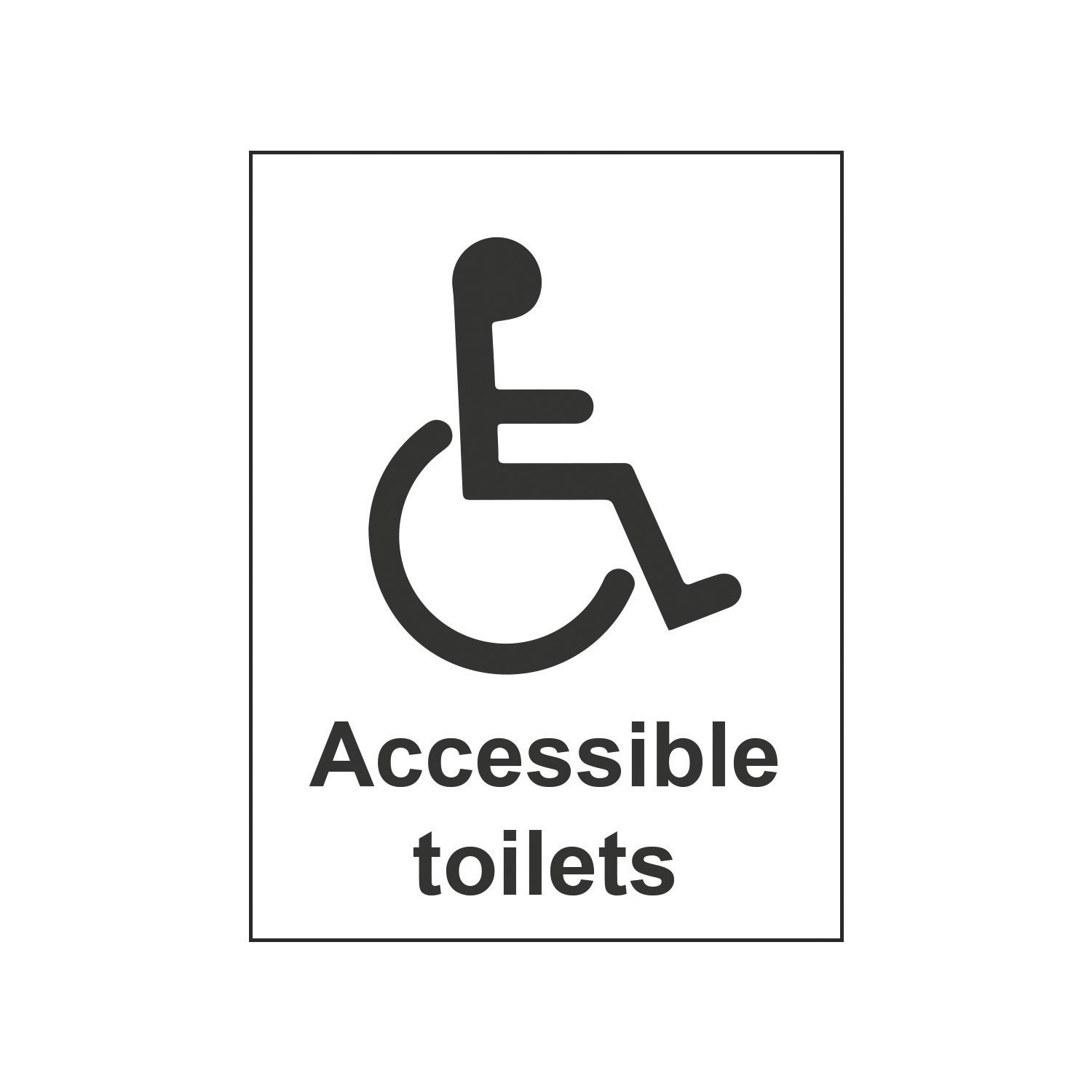 Essentials "Accessible Toilets" Sign 200mm x 150mm (938HL)