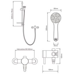 Aqualisa Sierra  Rear-Fed Exposed Chrome Thermostatic Sequential Shower