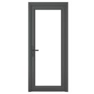 Crystal  Fully Glazed 1-Clear Light Right-Handed Anthracite Grey uPVC Back Door 2090mm x 840mm
