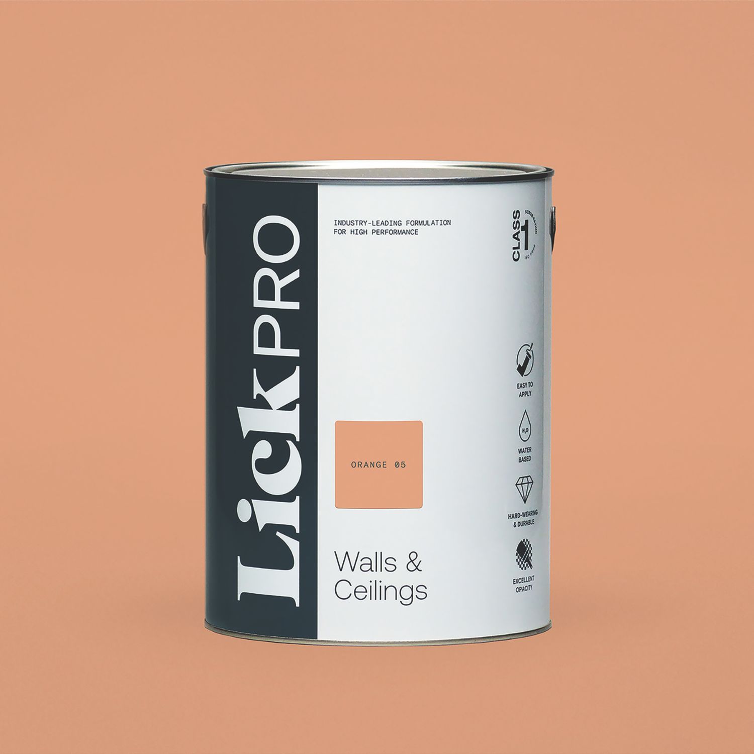 LickPro Max+ 5Ltr Orange 05 Eggshell Emulsion Paint (938JX)
