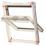 Keylite  Manual Centre-Pivot Grey & White Timber Double-Glazed Roof Window Clear 550mm x 1180mm