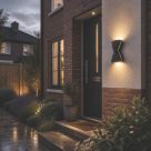 Eglo Pedersano Outdoor LED Triangular Wall Light Black 8W 950lm