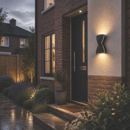 Eglo Pedersano Outdoor LED Triangular Wall Light Black 8W 950lm