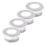 Sensio Halo TrioTone Recessed Round LED Kitchen Plinth Lights Chrome 0.5W 32 - 35lm 4 Pack