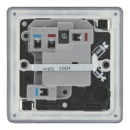 LAP  13A Switched Fused Spur with LED Matt Black with Colour-Matched Inserts