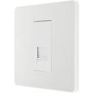 British General Evolve PCDCLBTM1W Master Telephone Socket Pearlescent White with White Inserts