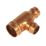 Yorkshire  Copper Solder Ring Reducing Tee 22mm x 15mm x 15mm