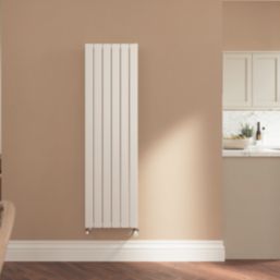 Flomasta  1500mm x 433mm 2607BTU White Vertical Designer Radiator