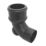 FloPlast Cast Iron Effect Push-Fit -Boss 92.5° Single Socket Access Bend Black 110mm