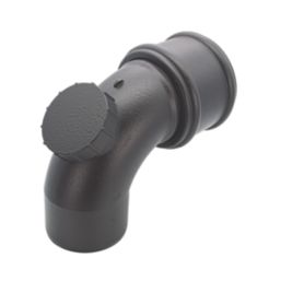 FloPlast Cast Iron Effect Push-Fit -Boss 92.5° Single Socket Access Bend Black 110mm