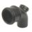 FloPlast Cast Iron Effect Push-Fit -Boss 92.5° Single Socket Access Bend Black 110mm