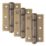 Smith & Locke Helvellyn Door Handle, Latch & Hinge Set Antique Brass 6 Pcs