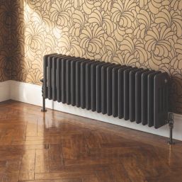 Flomasta 300mm x 1010mm 2993BTU Anthracite Horizontal 4 Column Radiator