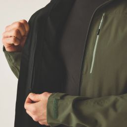 Regatta Birchdale II Waterproof & Breathable Jacket Olive Night / Black Medium Size 45.2" Chest