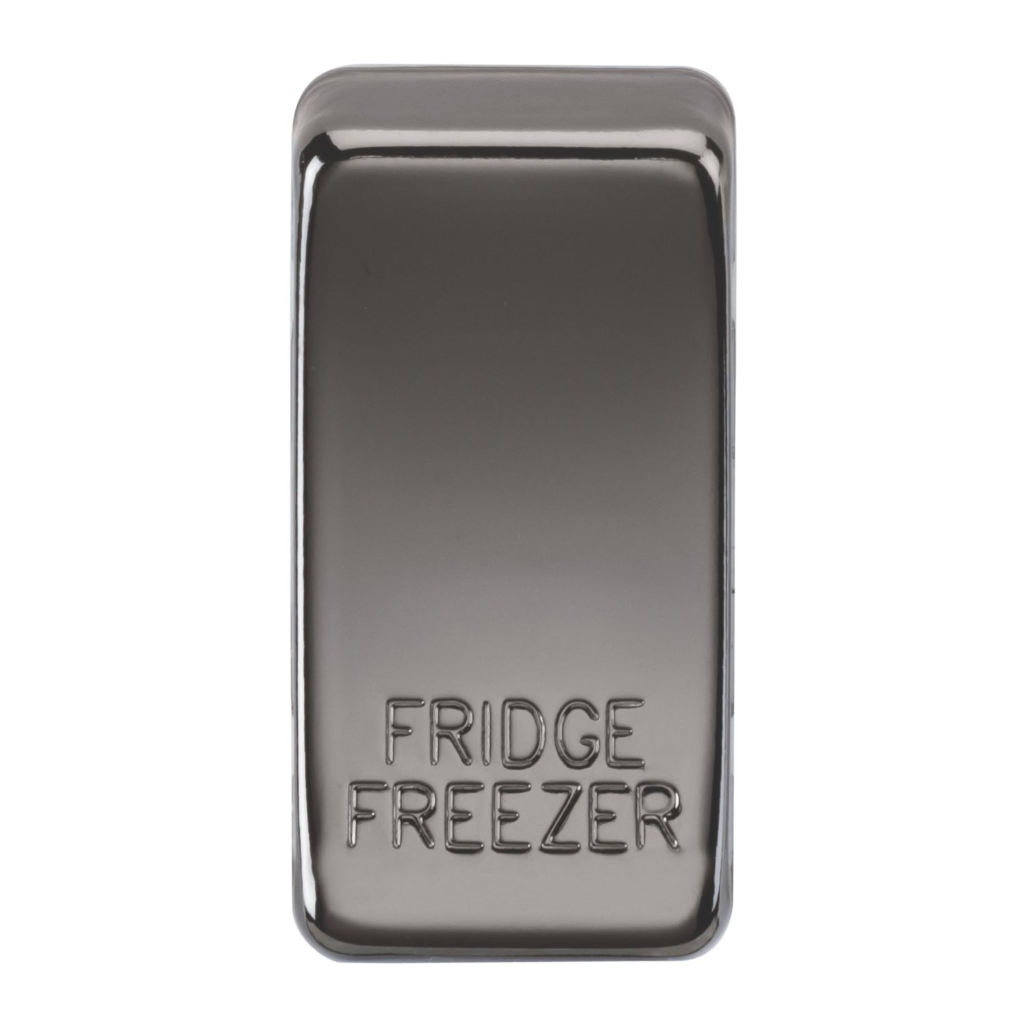 Knightsbridge 'FRIDGE FREEZER' Switch Cover Black Nickel (939CT)