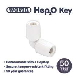 Hep2O  Plastic Push-Fit Equal 90° Elbows 10mm 10 Pack