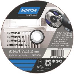 Norton   Cutting Disc 9" (230mm) x 1.9mm x 22.23mm 3 Pack