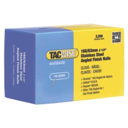 Tacwise Stainless Steel Angled Finishing Nails 16ga x 63mm 2500 Pack
