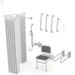 Nymas Doc M Concealed Valve Shower Pack White 17 Piece Set