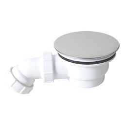 Flomasta  Dome Shower Waste Trap White 85mm