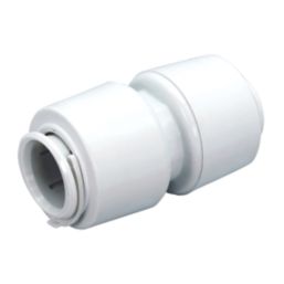 FloPlast FloFit+ Plastic Push-Fit Equal Straight Coupler 15mm