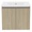 Newland  Double Door Wall-Mounted Vanity Unit with Basin Effect Natural Oak 600mm x 370mm x 540mm