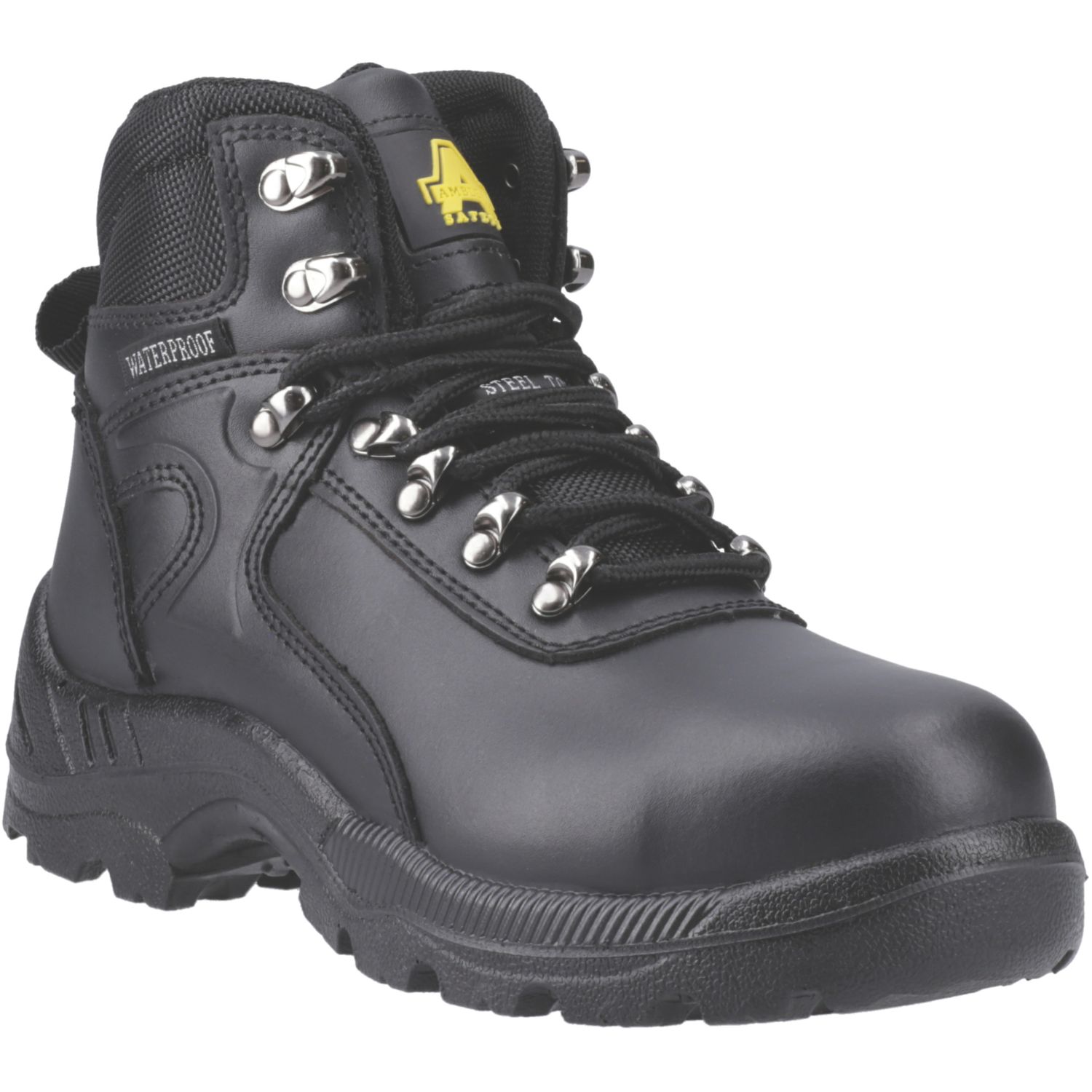 Amblers FS218 Size 4 Black Waterproof Steel Toe Cap Safety Boots (939XP)