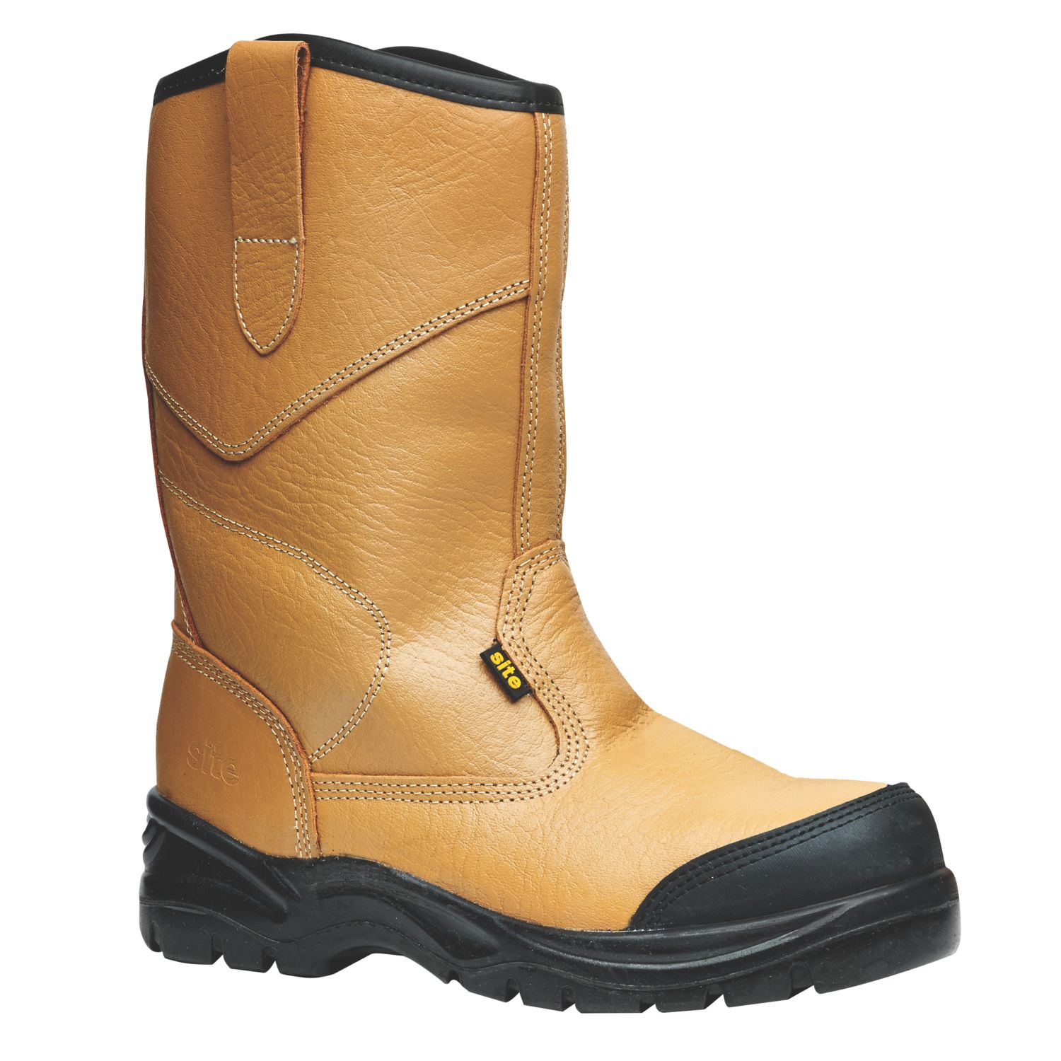 Site Gravel Size 6 Tan Steel Toe Cap Safety Rigger Boots (94095)