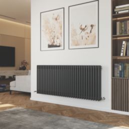 Azur 600mm x 1460mm 6351BTU Anthracite Horizontal 3 Column Radiator