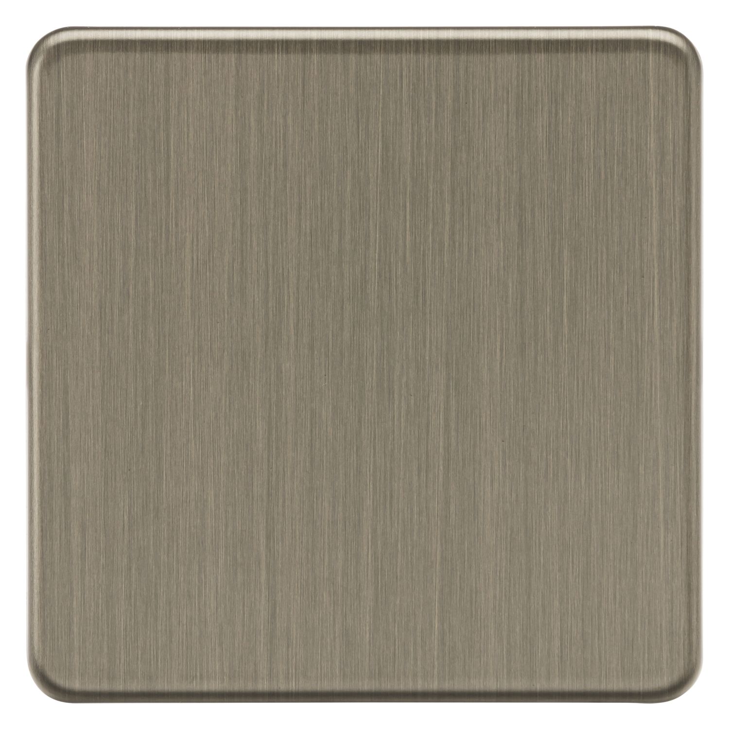 Knightsbridge Screwless 1-Gang Blanking Plate Antique Brass (940CR)