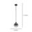 Eglo Oilella Pendant Light Black/Grey