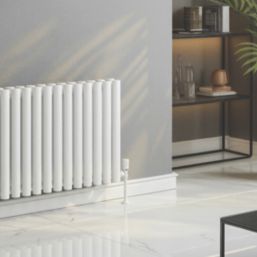 Reina Elips Double 600mm x 780mm 3113BTU White Horizontal Designer Radiator