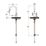 Clearwater Kira KIR30BN Double Lever Tap with Twin Spray Pull-Out  Brushed Nickel PVD