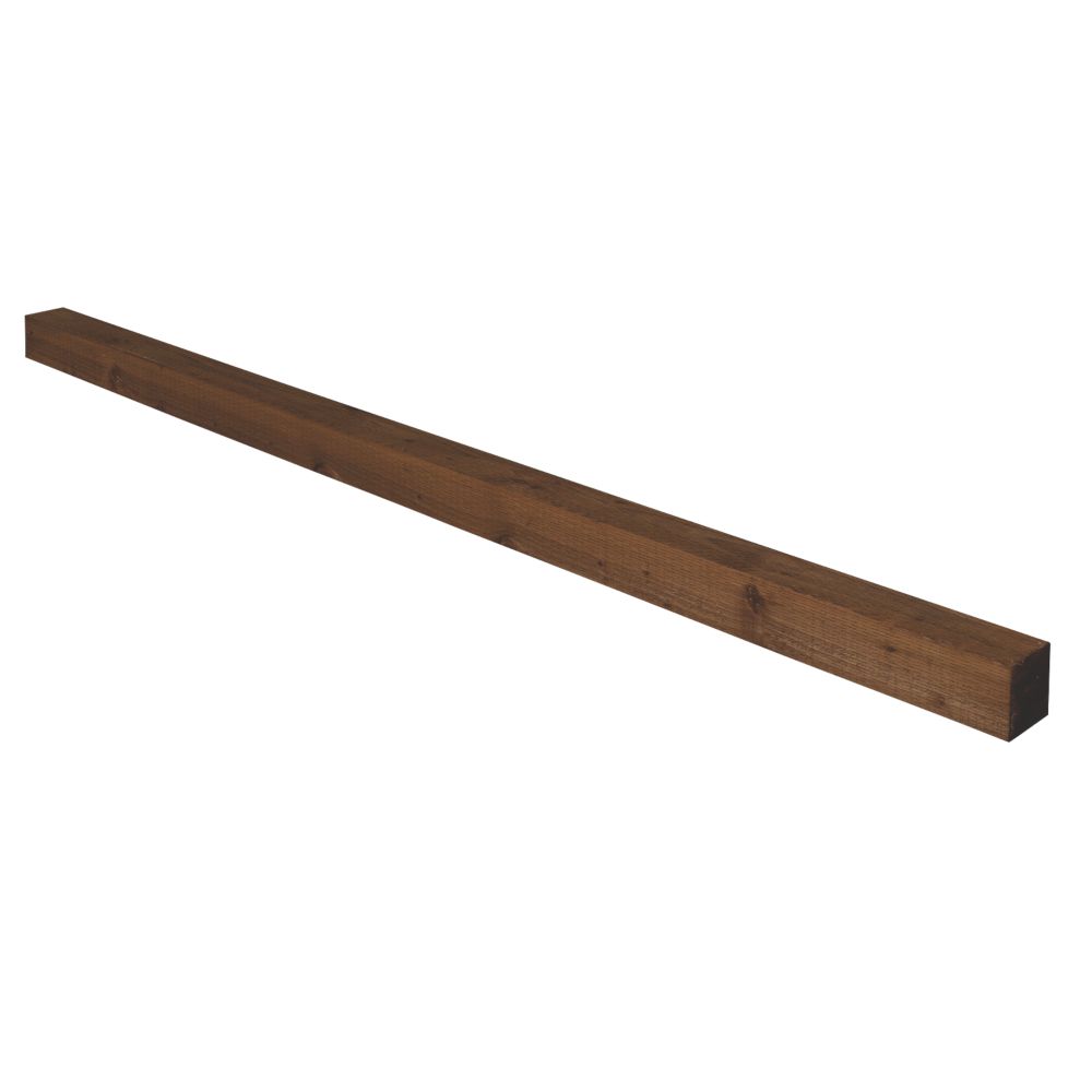 Forest Golden Brown Fence Posts 75mm x 75mm x 2400mm 5 Pack - Screwfix
