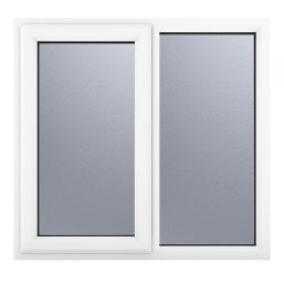 Crystal  Left-Hand Opening Obscure Triple-Glazed Casement White uPVC Window 1190mm x 1115mm